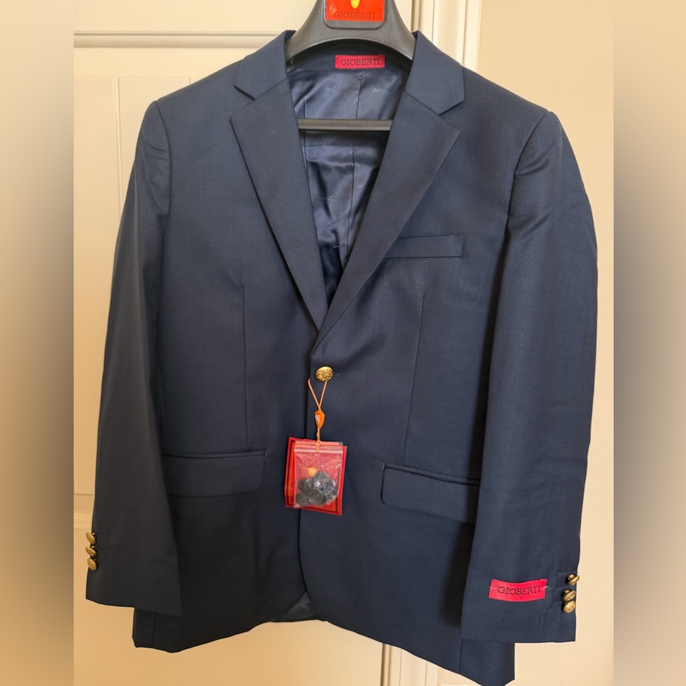 Gioberti Boys Formal Navy Blazer Jacket Size 12 NWT